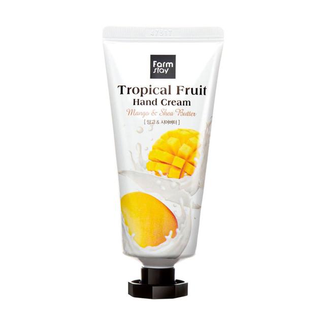 foto крем для рук farmstay tropical fruit hand cream mango з екстрактом манго, 50 мл