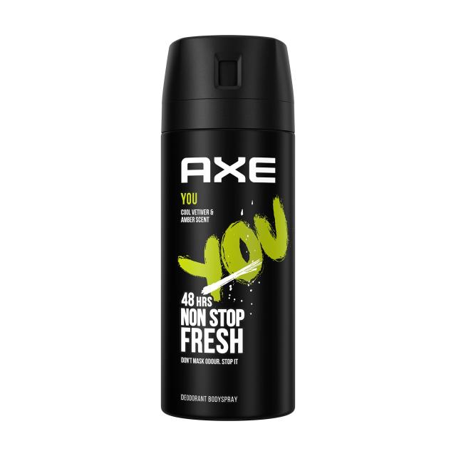 foto дезодорант-спрей чоловічий axe you 48h non stop fresh, 150 мл