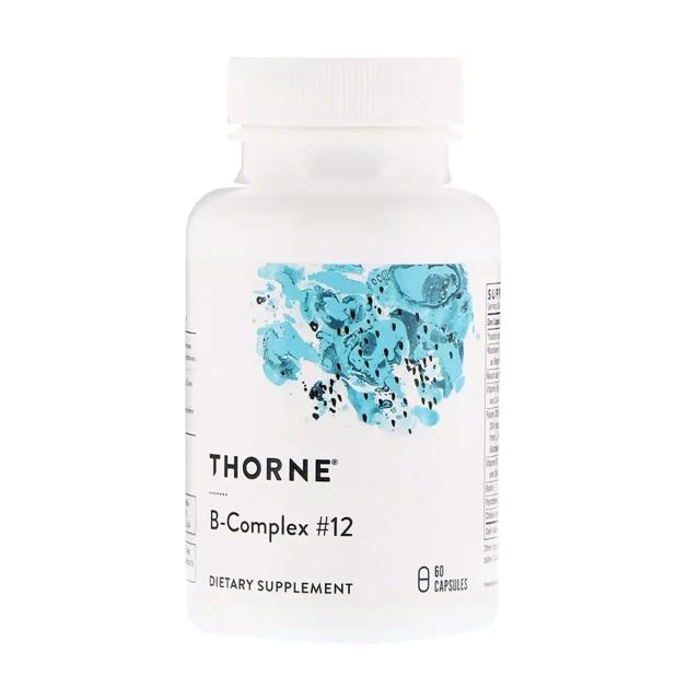 foto харчова добавка вітаміни thorne research b-complex 12, 60  шт