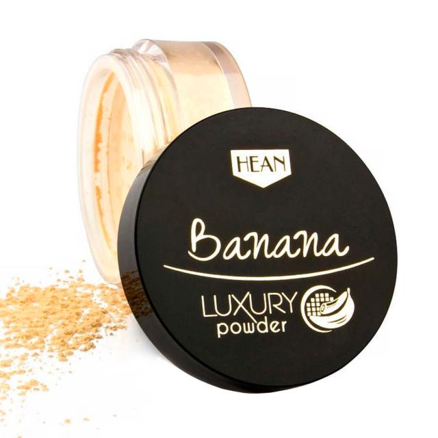 foto розсипчаста бананова пудра для обличчя hean banana luxury powder, 8 г
