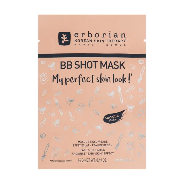 foto тканинна маска для обличчя erborian bb shot mask, 14 г