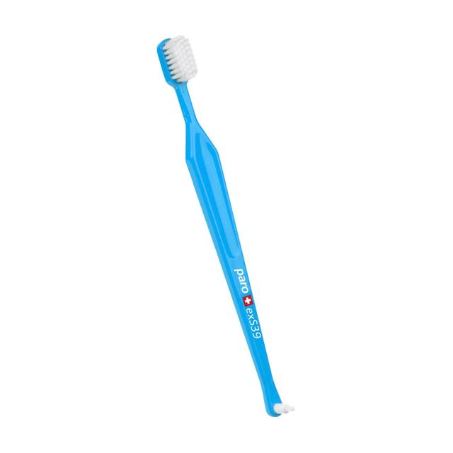 foto зубна щітка paro swiss classic exs39, ультрам'яка, блакитна, 1 шт (у поліетиленовій упаковці)