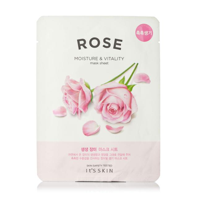 foto зміцнювальна тканинна маска для обличчя it's skin the fresh rose mask sheet з екстрактом троянди, 20 г