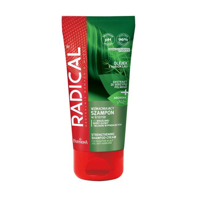 foto зміцнювальний шампунь-крем farmona radical shampoo-cream проти випадіння волосся, 200 мл