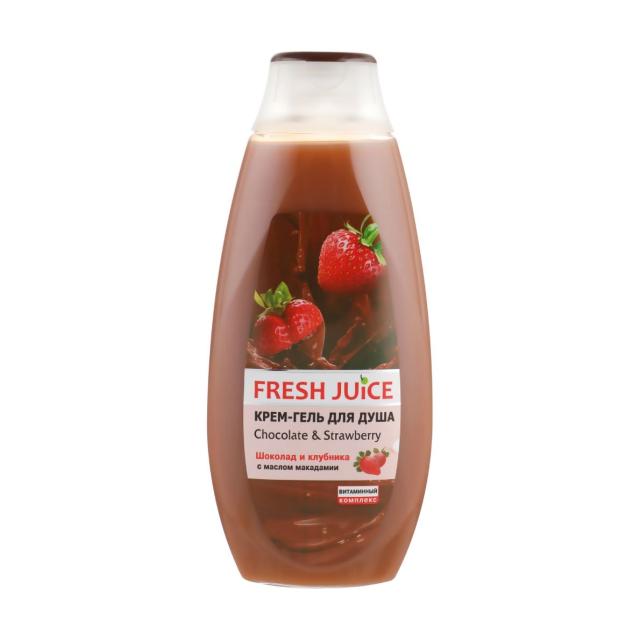 foto крем-гель для душу fresh juice chocolate & strawberry, 400 мл
