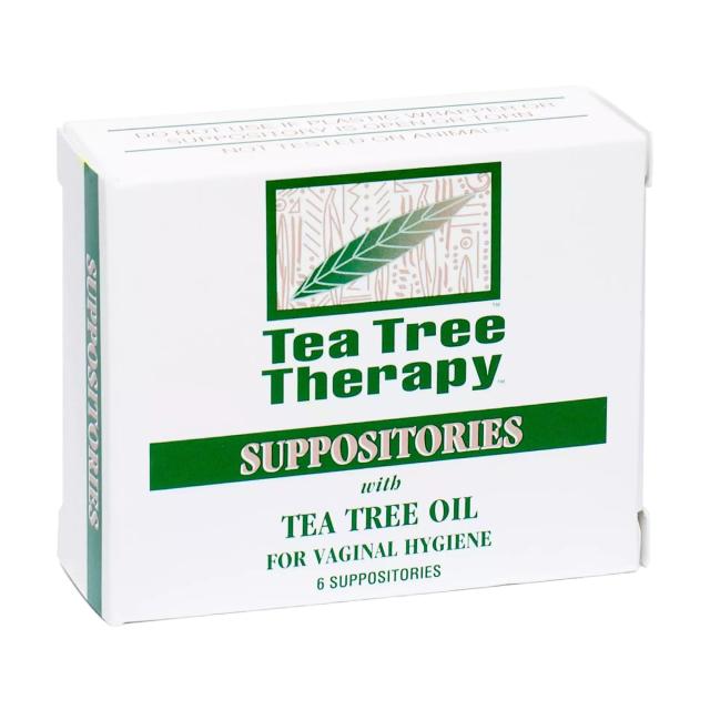 foto супозиторії для вагінальної гігієни tea tree therapy з олією чайного дерева, 6 шт