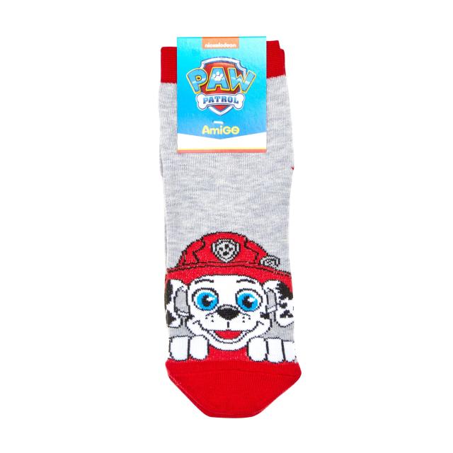 foto шкарпетки дитячі amigo маршал сірі з червоним, розмір 20-22