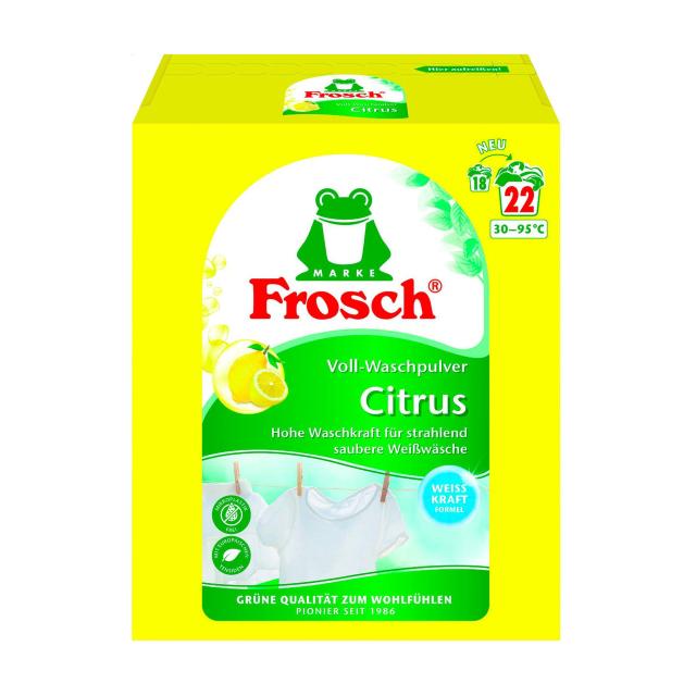 foto пральний порошок-концентрат frosch цитрус, 22 цикли прання, 1.45 кг