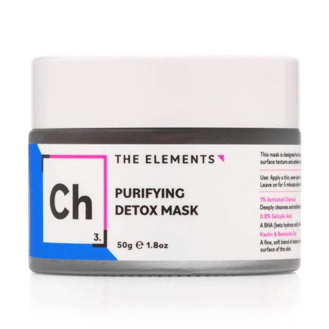 foto очищувальна маска детокс для обличчя the elements purifying detox mask з саліциловою кислотою та активованим вугіллям, 50 г