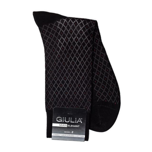 foto шкарпетки чоловічі giulia elegant 204 calzino black р.45-46