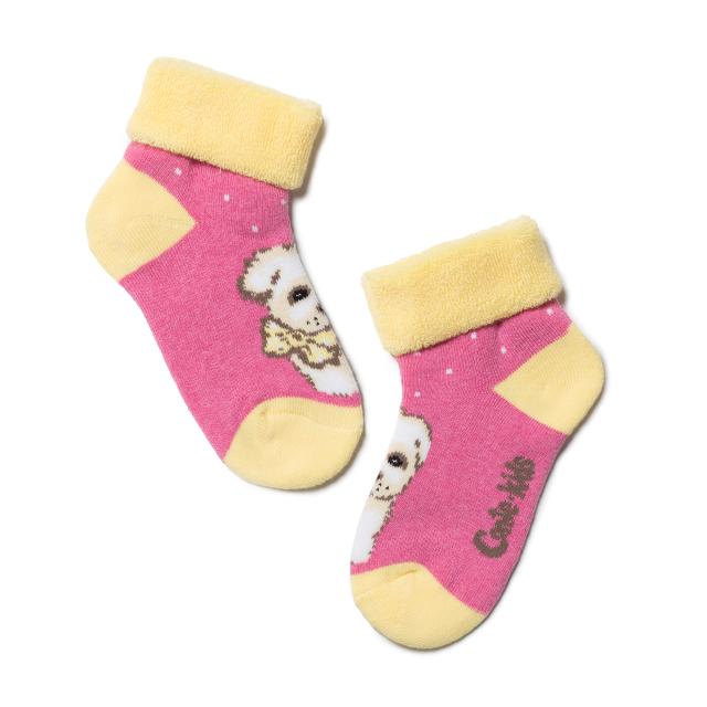 foto шкарпетки дитячі conte kids sof-tiki 6с-19сп-221 махрові, рожевий, розмір 12
