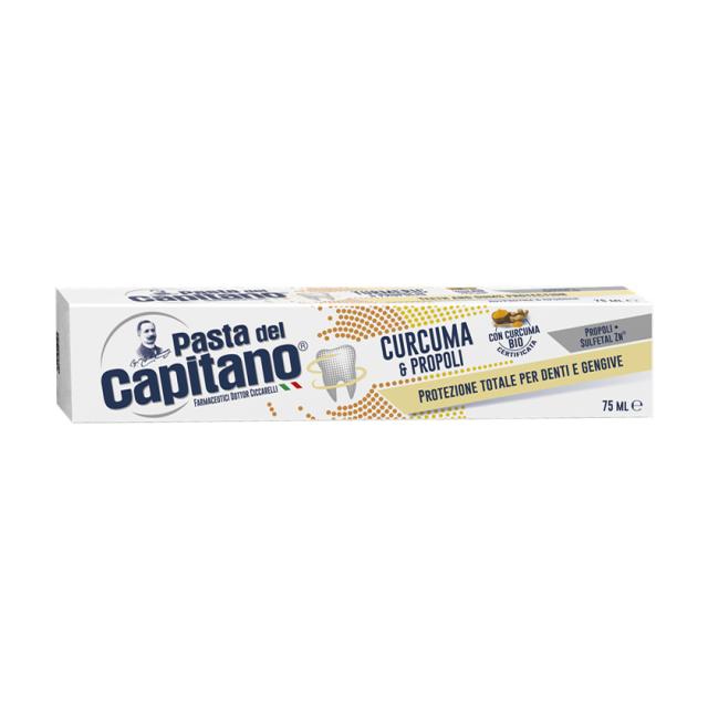 foto зубна паста pasta del capitano turmeric & propolis з куркумою та прополісом, 75 мл