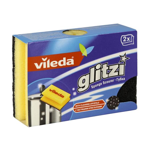 foto губки для миття посуду vileda glitzi crystal, 2 шт