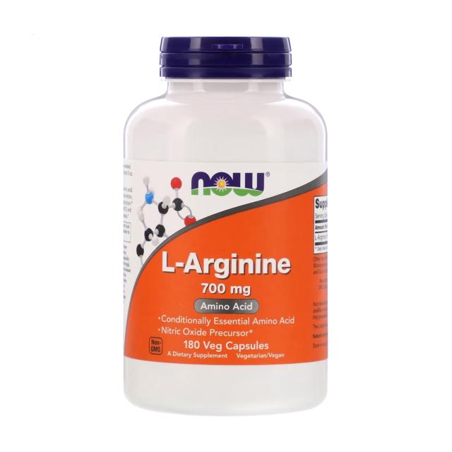 foto харчова добавка амінокислота в капсулах now foods l-arginine l-аргінін 700 мг, 180 шт