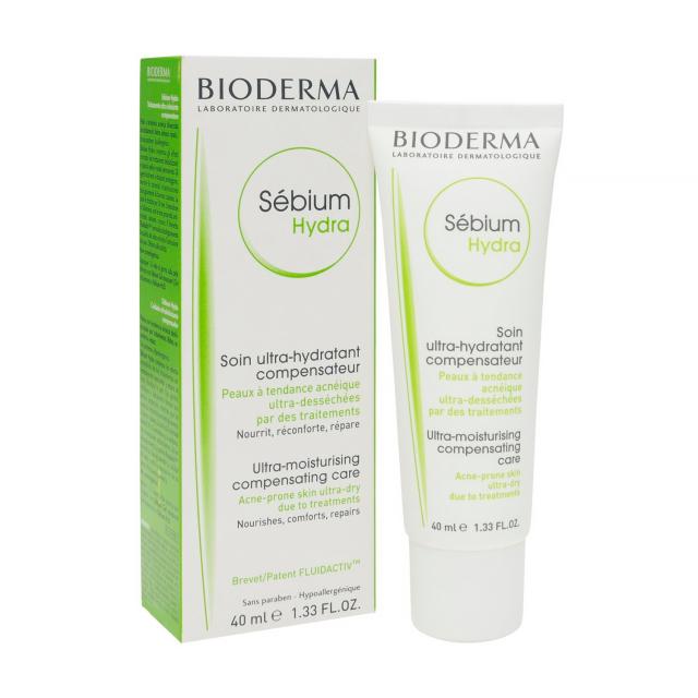 foto зволожувальний крем для обличчя bioderma sebium hydra ultra-moisturising compensating care, 40 мл
