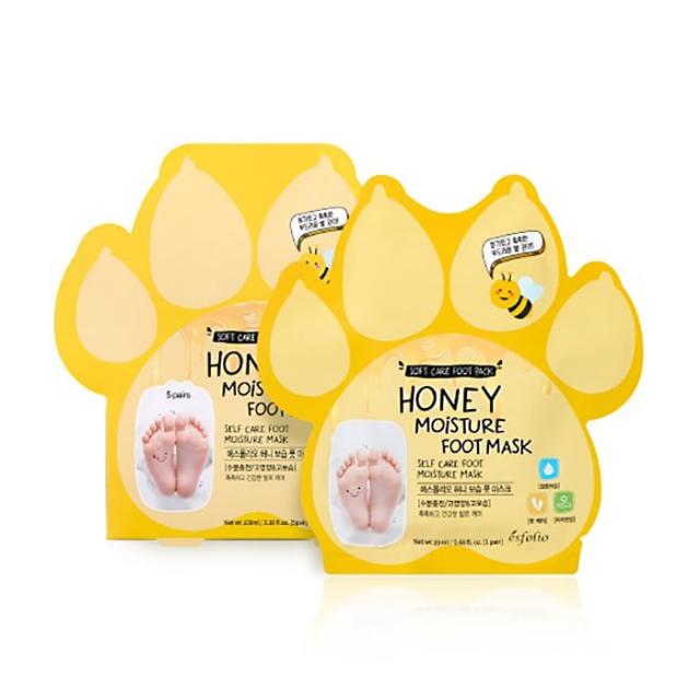 foto зволожувальна маска для ніг esfolio honey moisture foot mask з екстрактом меда, 1 пара
