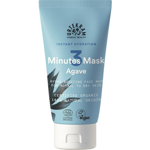 foto маска для обличчя urtekram органічна миттєво очищаюча 3-хвилинна агава 75 мл (5701058011790)