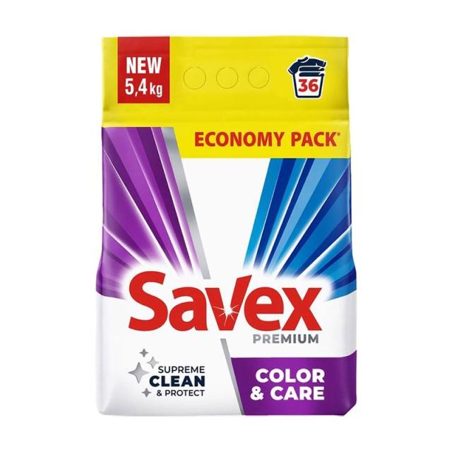 foto пральний порошок savex premium color & care, 36 циклів прання, 5.4 кг