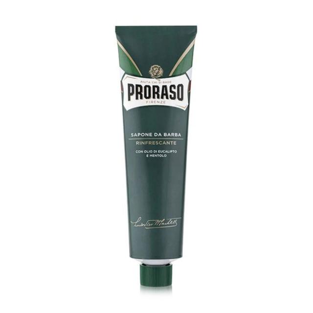foto тонізувальне мило для гоління proraso green line refreshing soap з екстрактом евкаліпту та ментолом, 150 мл