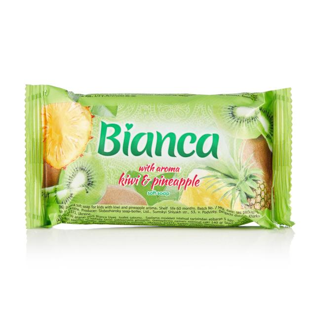 foto дитяче мило bianca soft soap з ароматом ківі і ананаса, 140 г