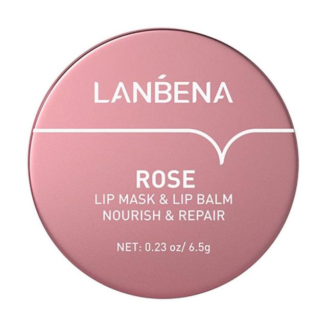 foto бальзам-маска для губ lanbena rose lip mask & lip balm з екстрактом троянди, 6.5 г