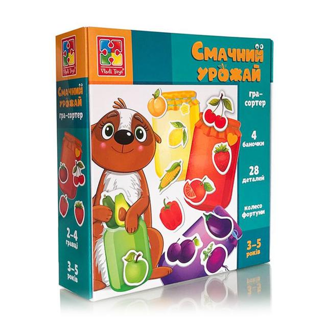 foto гра-сортер vladi toys смачний урожай, українською мовою, від 3 років, 33 предмета (vt1804-41)