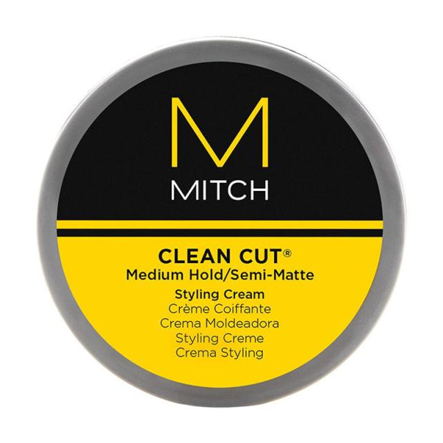 foto чоловічий напівматовий крем для укладання волосся paul mitchell mitch clean cut medium styling cream середньої фіксації, 85 г