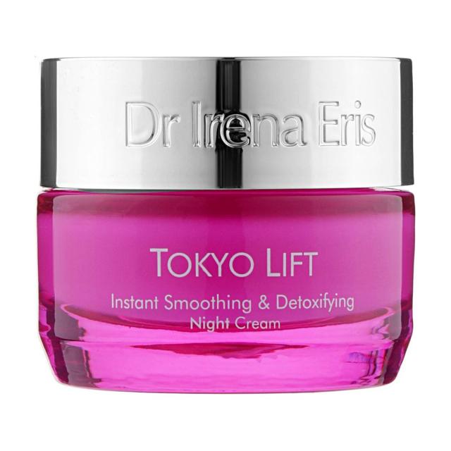 foto розгладжувальний нічний крем для обличчя dr irena eris tokyo lift instant smoothing & detoxifing night cream, 50 мл