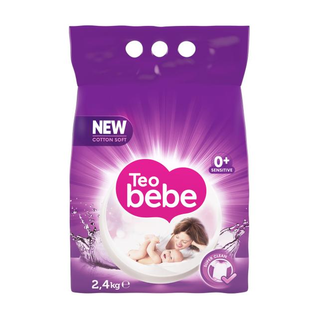 foto пральний порошок teo bebe cotton soft purple, 16 циклів прання, 2.4 кг