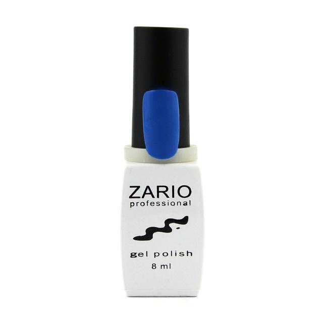 foto гель-лак для нігтів zario professional gel polish 318 синій бриз, 8 мл