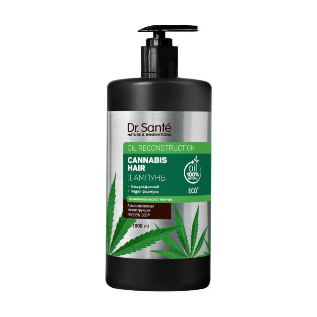 foto безсульфатний шампунь для волосся dr. sante cannabis hair shampoo, 1 л