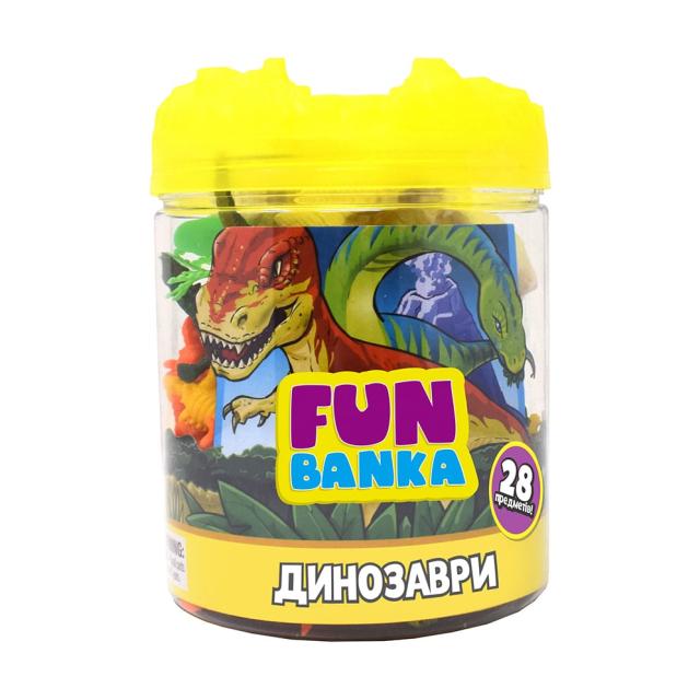foto ігровий міні-набір fun banka динозаври, від 3 років, 28 предметів (320387-ua)