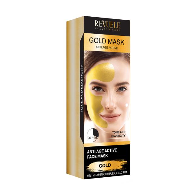 foto антивікова золота маска для обличчя revuele gold mask lifting effect, 80 мл
