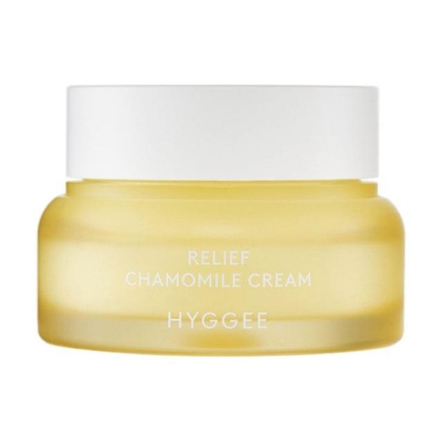 foto легкий заспокійливий крем для обличчя hyggee relief chamomile cream, 52 мл