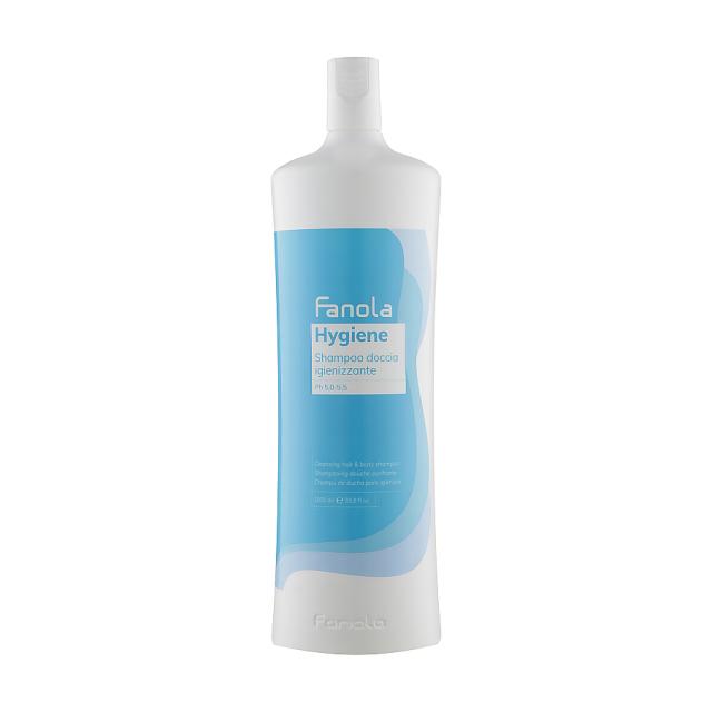 foto шампунь для волосся та тіла fanola hygiene shampoo, 1 л