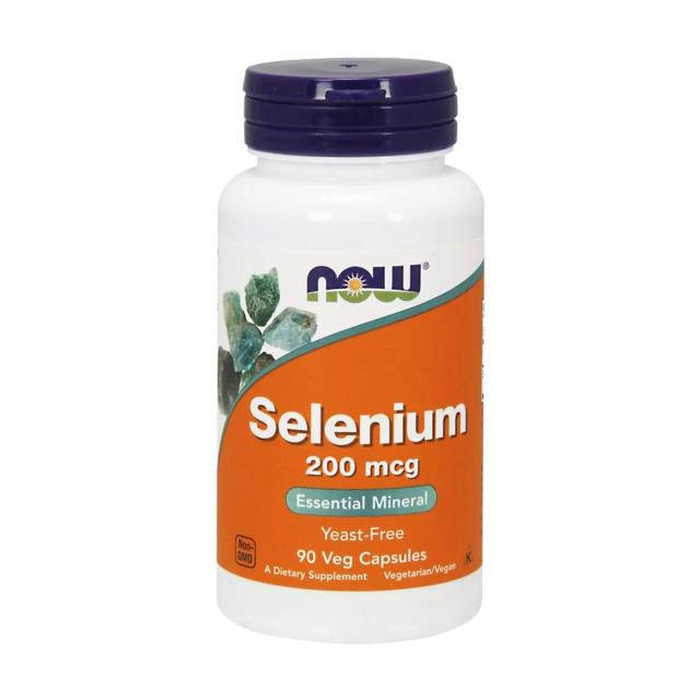 foto харчова добавка в капсулах now foods selenium селен 200 мкг, 90 шт