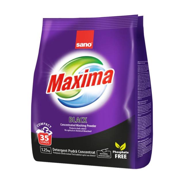 foto пральний порошок sano maxima black, 35 циклів прання, 1.25 кг