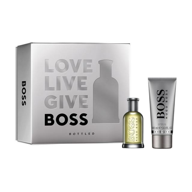foto парфумований набір чоловічий hugo boss boss bottled (туалетна вода, 50 мл + гель для душу, 100 мл)