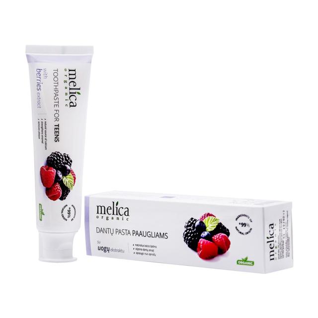 foto зубна паста для підлітків melica organic ягідний мікс, 100 мл