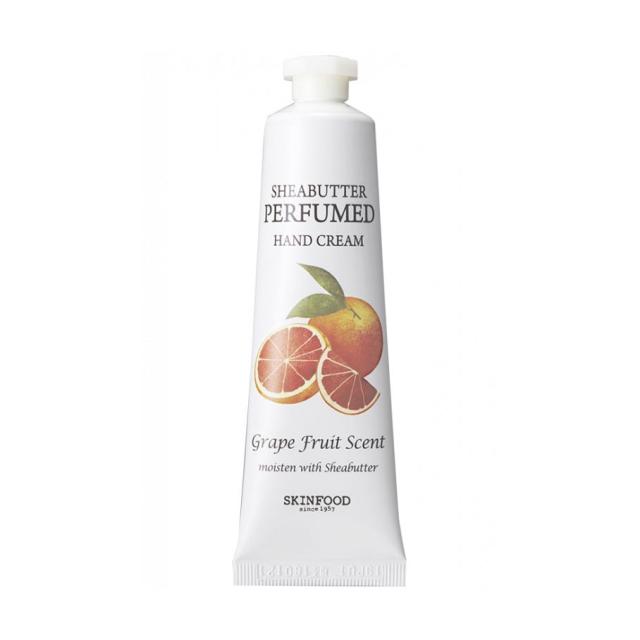 foto крем для рук skinfood shea butter perfumed hand cream grapefruit scent, 30 мл