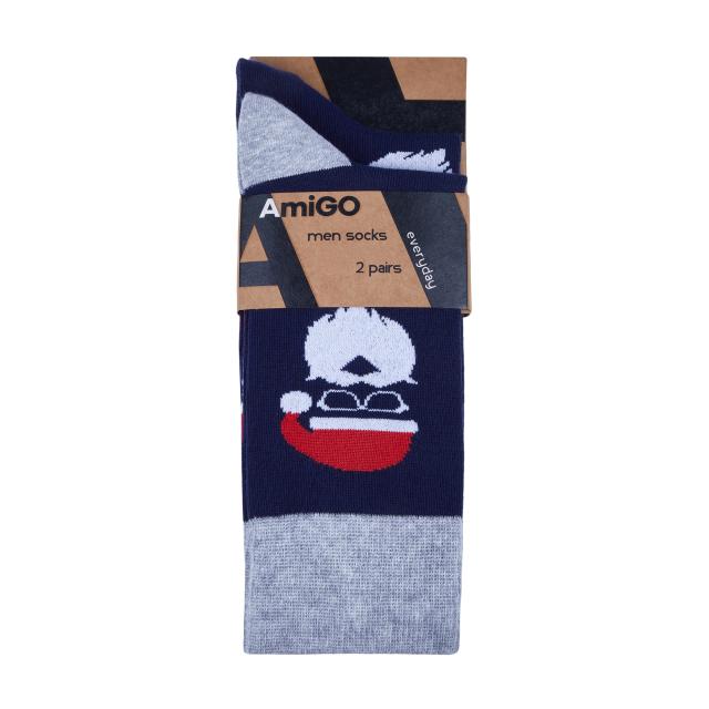 foto шкарпетки чоловічі amigo новорічні, 2 пари, розмір 29