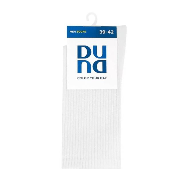 foto шкарпетки чоловічі duna 2240 високі, білі, розмір 27-29