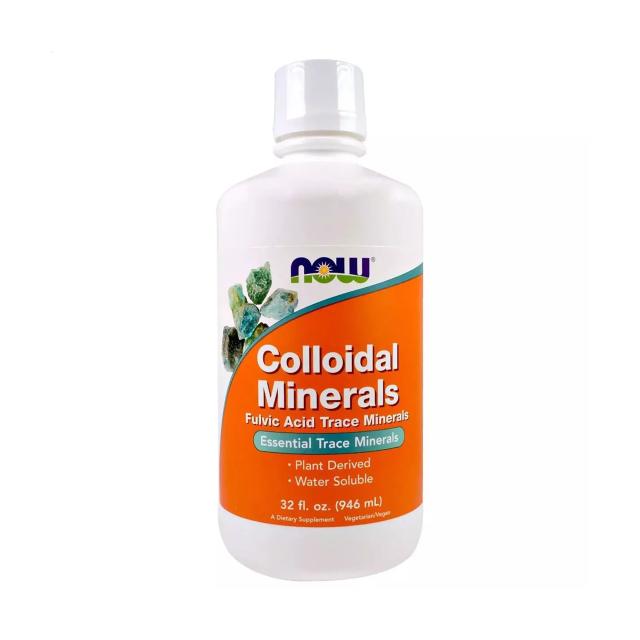 foto харчова добавка рідкі мінерали now foods colloidal minerals колоїдні мінерали, 946 мл