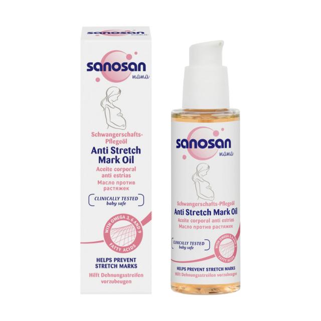 foto олія від розтяжок sanosan mama anti stretch mark oil для вагітних, 100 мл