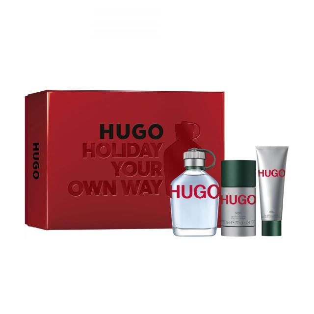 foto парфумований набір чоловічий hugo boss hugo (туалетна вода, 125 мл + дезодорант-стік, 75 мл + гель для душу, 100 мл)