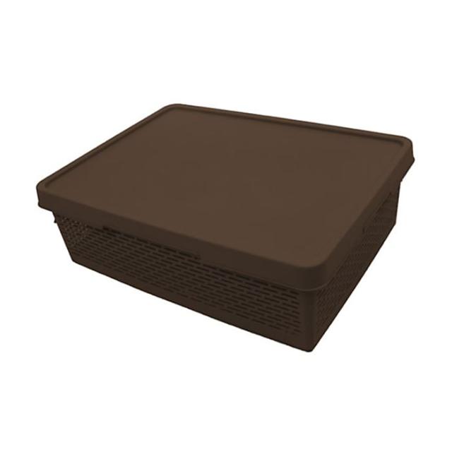 foto кошик для зберігання qutu q-basket brown, 18*42*58 см, 36 л
