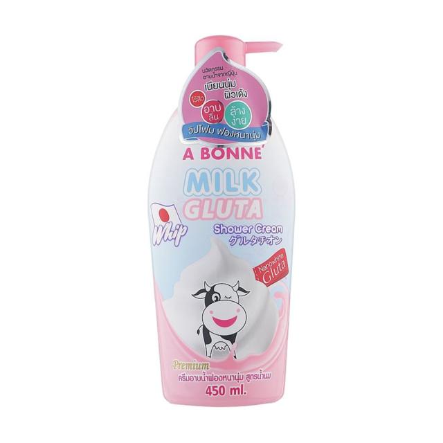 foto крем для душу a bonne' milk gluta whip shower cream з молочними протеїнами та глутатіоном, 450 мл
