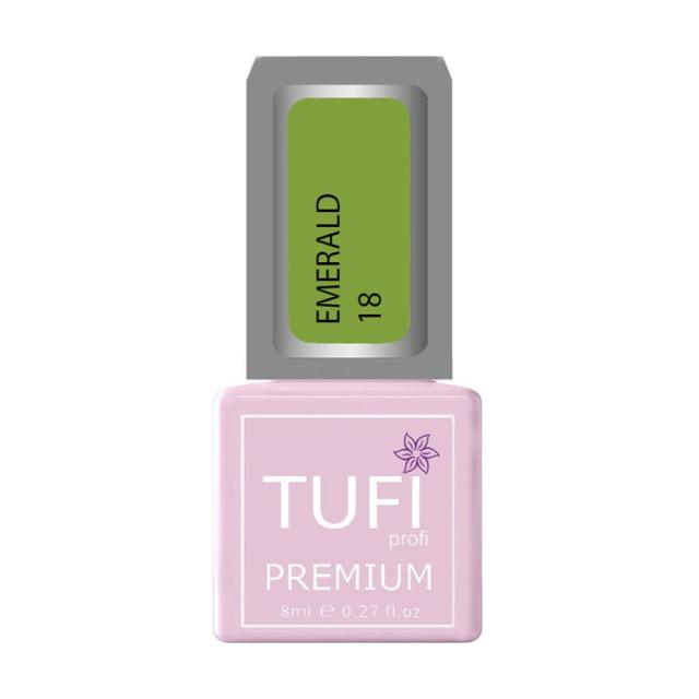 foto гель-лак для нігтів tufi profi premium emerald 18 васабі, 8 мл