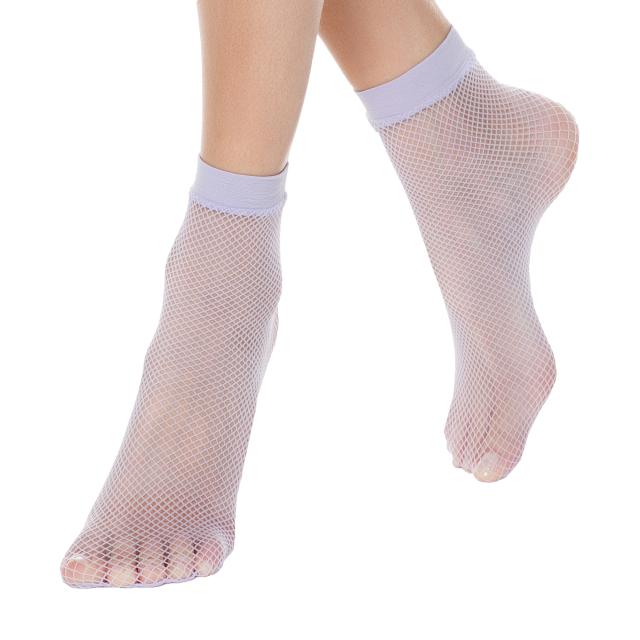 foto шкарпетки жіночі conte elegant rette socks-medium в дрібну сітку, violet, розмір 23-25