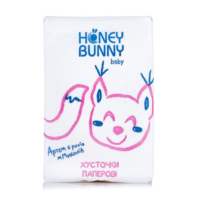 foto дитячі носові хусточки honey bunny baby 3-шарові, 9 шт